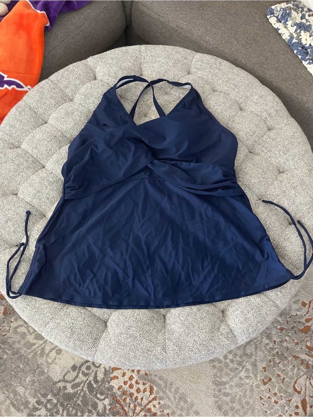 Women’s Navy Blue Swim Tankini Top